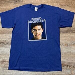 Gildan Royal Blue Graphic Tee American Idol David Achuleta
